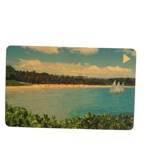 No Brand Hotel Room Key Card Collectible View of Water w/ Sailboats